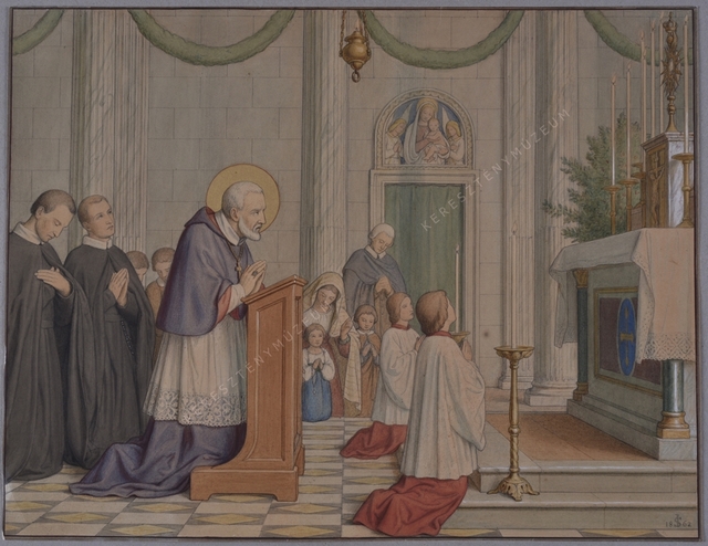 Ligouri Szent Alfonz (1696-1787) szentségimádása