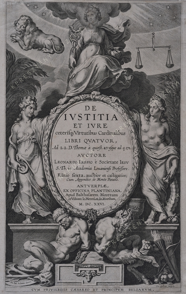 Címlap: Lessius: De iustitia et iure