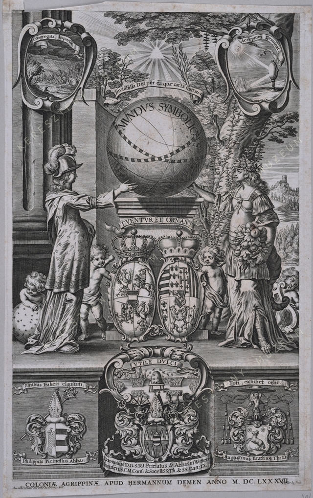 Címlap: Philippus Picinellus: Mundus symbolicus: in emblematum universitate formatus, explicatus, et tam sacris, quam eruditionibus ac sententiis illustratus