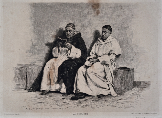 Au couvent - Két imádkozó szerzetes