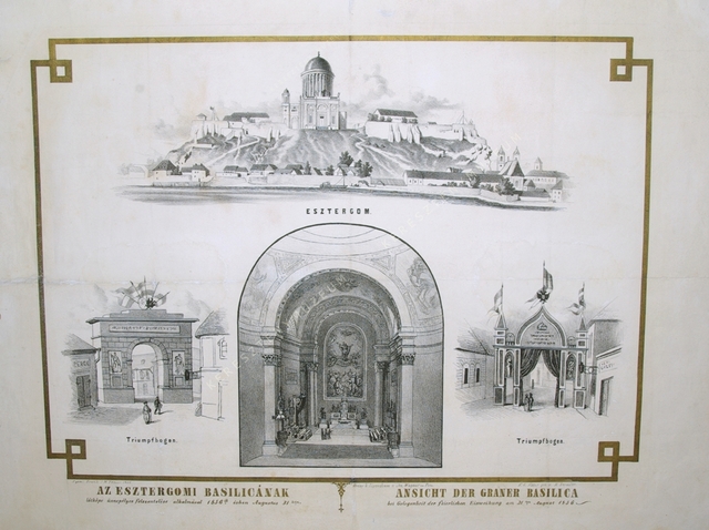 Az esztergomi basilicának látképe ünnepélyes felszentelése alkalmából