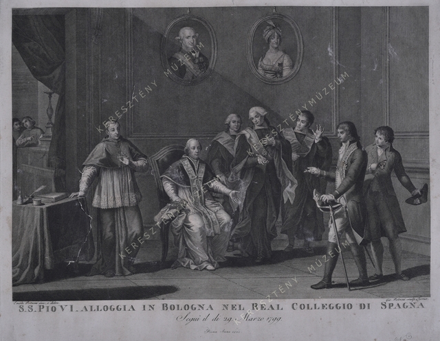 VI. Pius pápa a bolognai Collegio di Spagnában