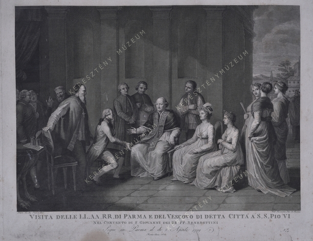 A pármai hercegi pár látogatása VI. Pius pápánál