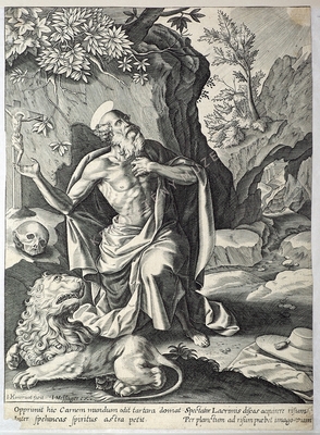 Bűnbánó Szt. Jeromos a pusztában...