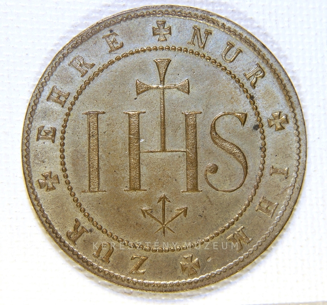 Emlékérem katolikus hitre való áttérés alkalmából.