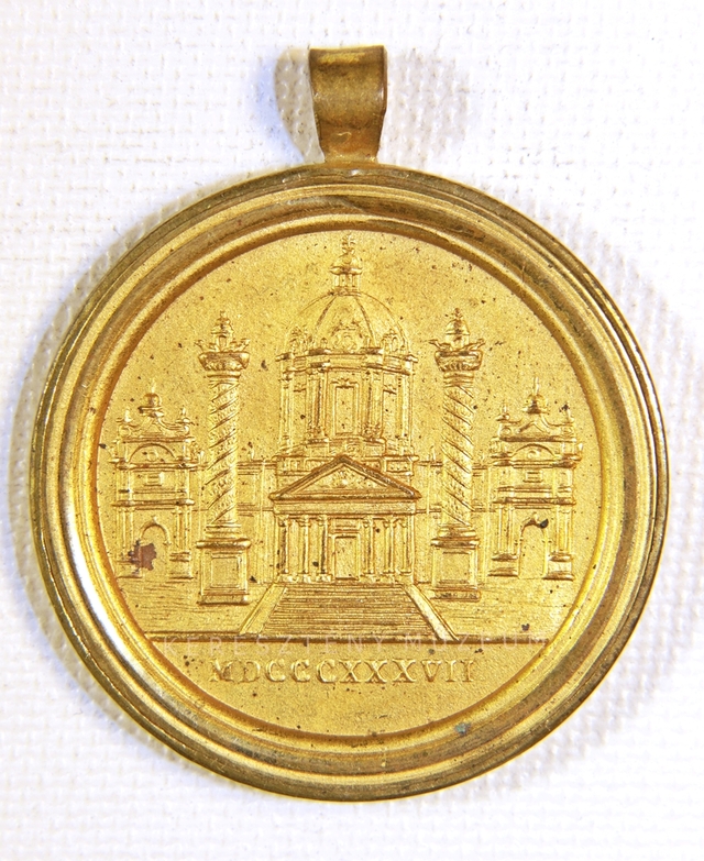 Károly templom, (Karlskirche)  Bécs, emlékérem