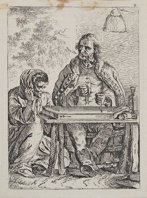 Cimbalmon játszó, pipázó cigány...