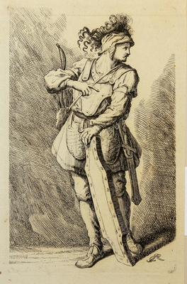 Pajzsot tartó római katona