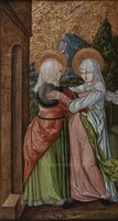 The Visitation; on the reverse: the Flagellation of Christ