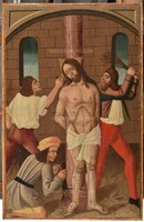 The Flagellation of Christ; detail from the workday side of a movable wing
