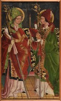 St. Blaise and St. Dennis, on the front: St. Nicholas and the poor nobleman’s three daughters – Panels from the movable wings of a winged altarpiece