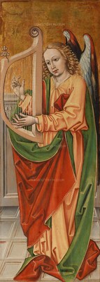 Angel playing a harp
