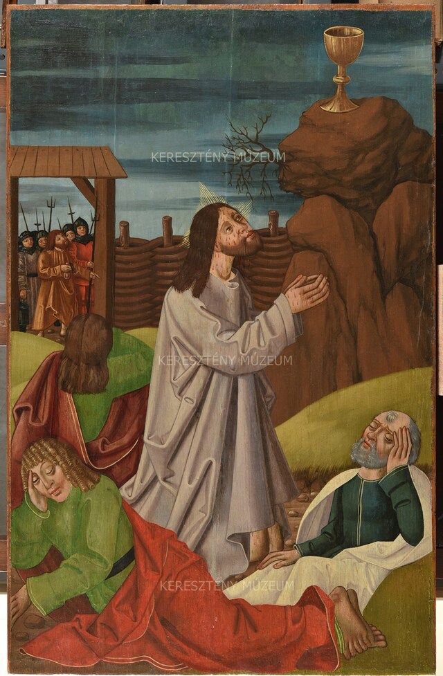 Christ on the Mount of Olives; detail from the workday side of a movable wing