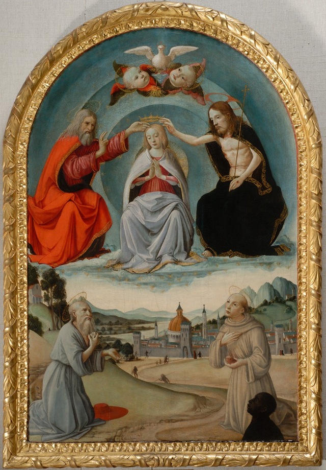 Coronation of the Virgin with St. Jerome, St. Antony of Padua and the Donor
