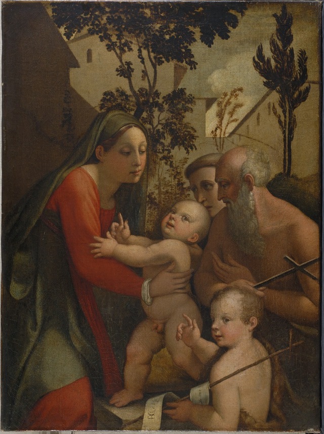 Madonna and Child, with the young St. John the Baptist, St. Jerome and Anthony of Padua