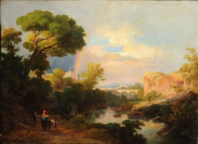 Landscape with a rainbow