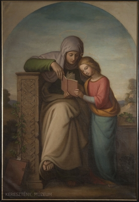 Szent Anna olvasni tanítja Máriá...