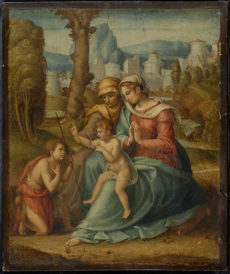 Mary and Child, with Saint Eliza...