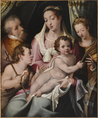 The Holy Family with Saint John ...