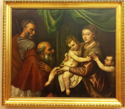 Holy Family with a cardinal donor