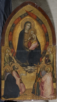 Madonna gyermekével mandorlában,...