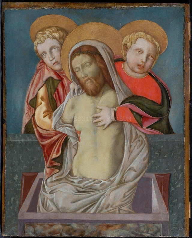 Dead Christ with two angels