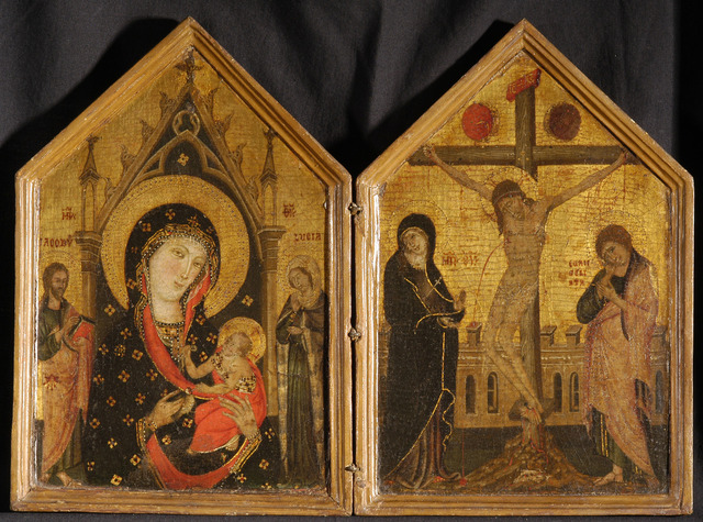 Virgin with Child and Christ on the Cross