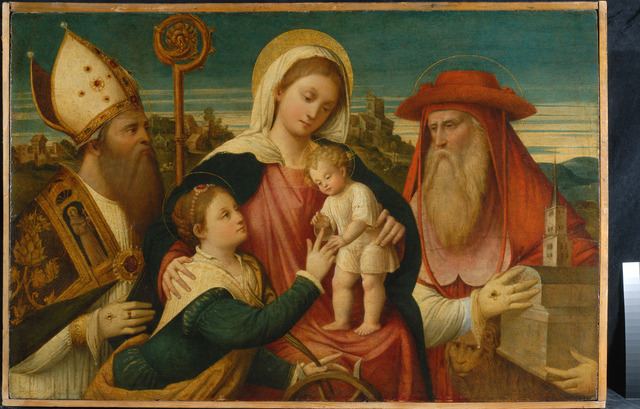 Mystic Marriage of Saint Catherine with Saint Augustin and Saint Jerome
