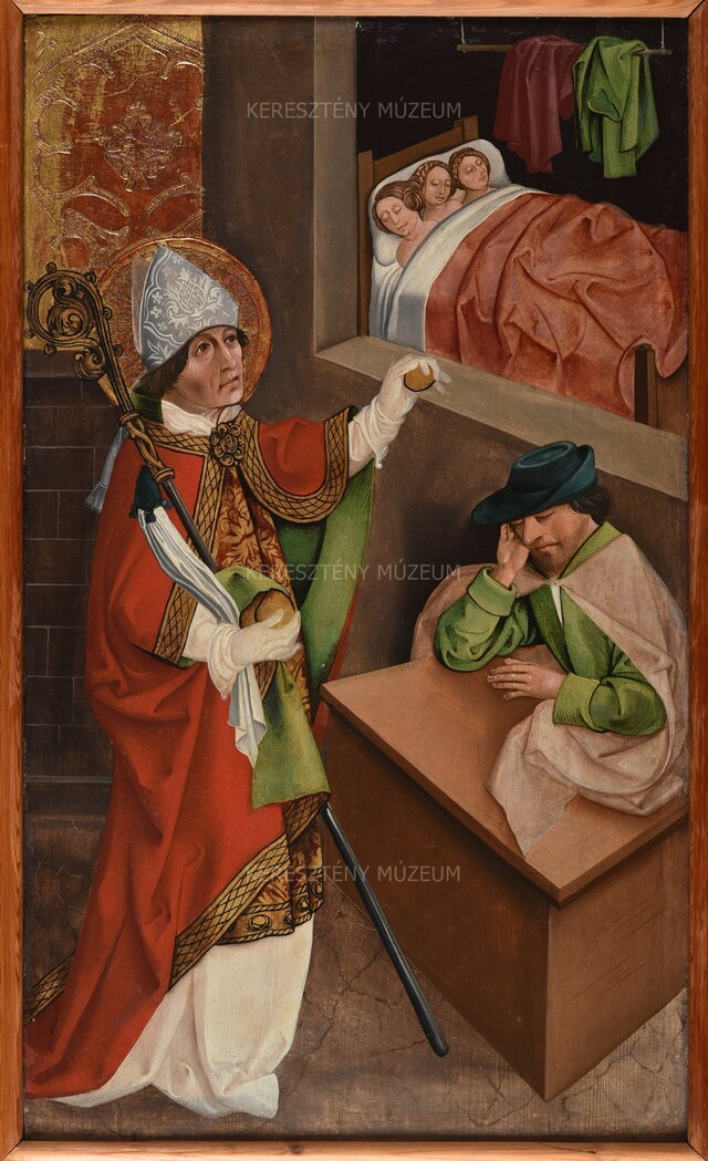 St. Nicholas and the poor nobleman’s three daughters; on the reverse: St. Blaise and St. Dennis 