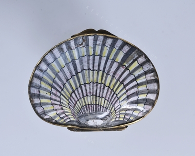 Shell formed snuffbox