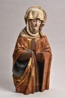 Fragment of a statue of a female saint (presumably Mary of Sorrows) 