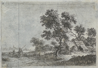 Három paraszt a kis dombon, a ta...