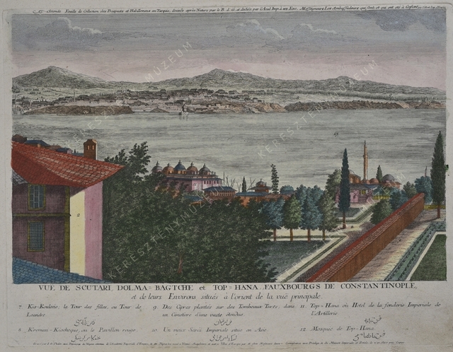 Az Üsküdar, Dolmabahçe és Tophane városrészek Konstantinápolyban és a tőlük keletre eső területek